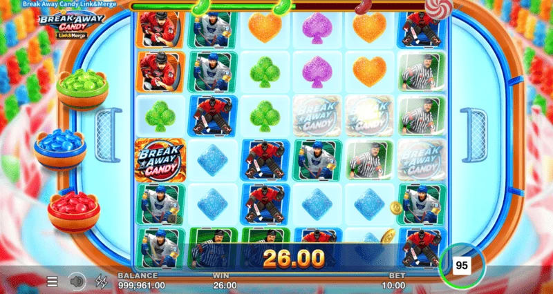 Break Away Candy - início de Free Spins com Multiplier Trail crescente
