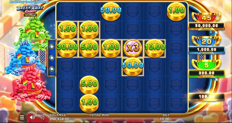 Break Away Candy - Mixed Bonus com três modificadores simultâneos